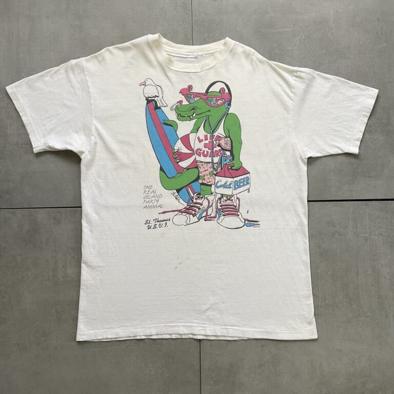 1990s Real Party Animal Lifeguard Surfing T-Shirt