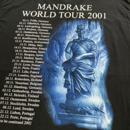 2001 Edguy Mandrake World Tour T-Shirt - Image 5