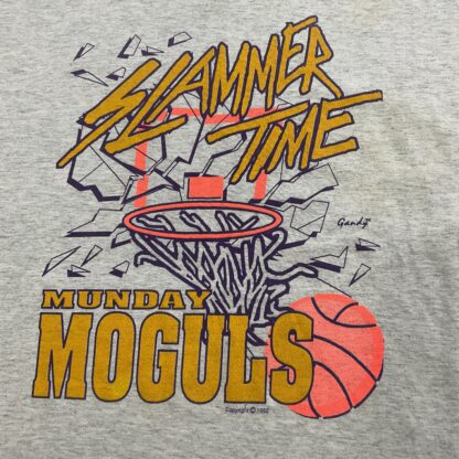 1992 Slammer Time Munday Moguls Basketball T-Shirt - Image 2