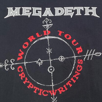 1997 Megadeth Cryptic Writing T-Shirt - Image 2