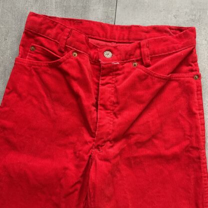 1980s Wallees Red Corduroy Pants - Image 2
