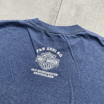 2000s Harley Davidson Hessigkofen Switzerland T-Shirt - Image 5