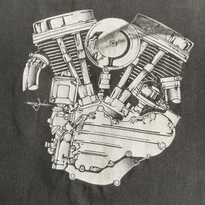 1995 Harley Davidson V-Engine Bike Week T-Shirt - Image 2