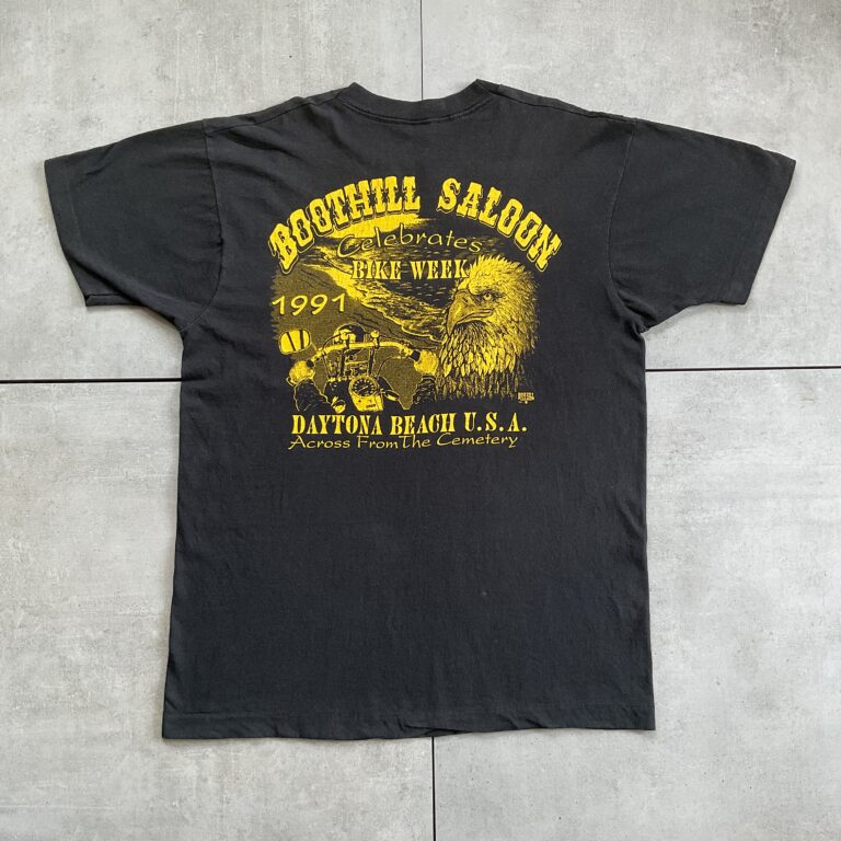 1991 Boothill Saloon Bike Week Pocket T-Shirt