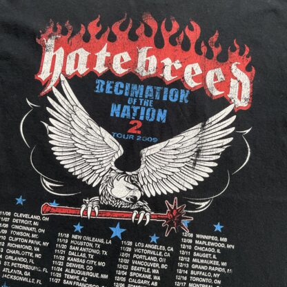 2009 Hatebreed Decimation Of The Nation 2 T-Shirt - Image 2