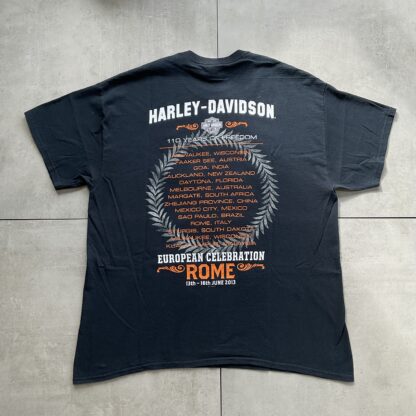 2013 Harley Davidson 100 Year Of Freedom Rome T-Shirt - Image 4