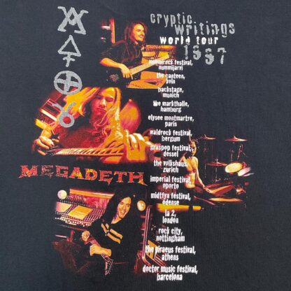 1997 Megadeth Cryptic Writing T-Shirt - Image 6