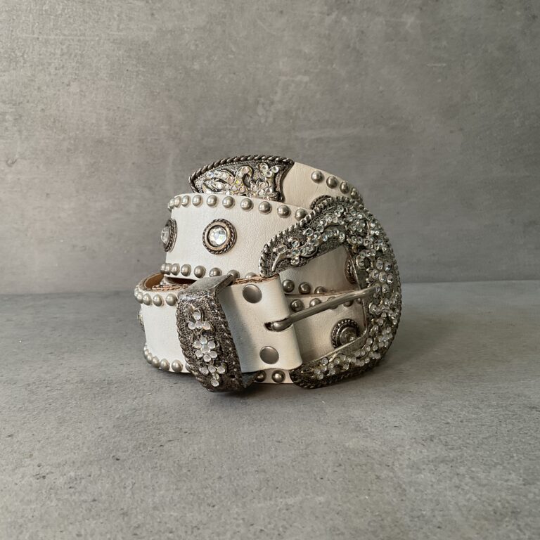 1990s Rhinestone Embellished Studded Belt