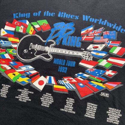 1993 BB King King Of The Blues Worldwide Tour T-Shirt - Image 3