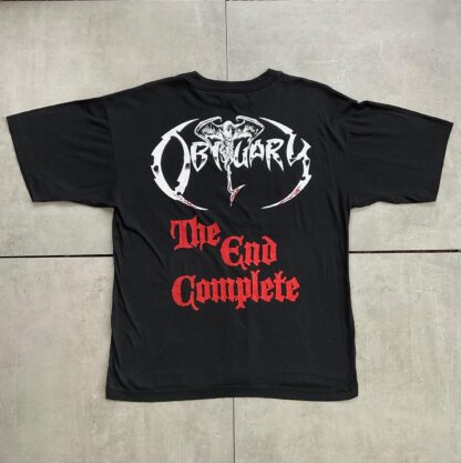 1990s Obituary The End Complete T-Shirt - Image 3