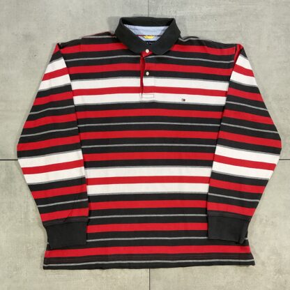 2000s Tommy Hilfiger Striped Rugby Polo