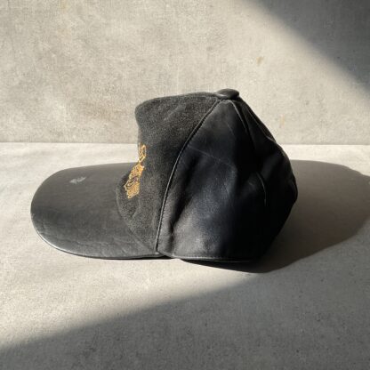 1980s Harley Davidson Leather Snapback Cap - Image 3