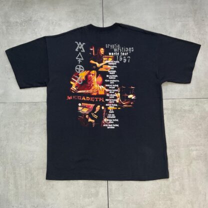 1997 Megadeth Cryptic Writing T-Shirt - Image 5