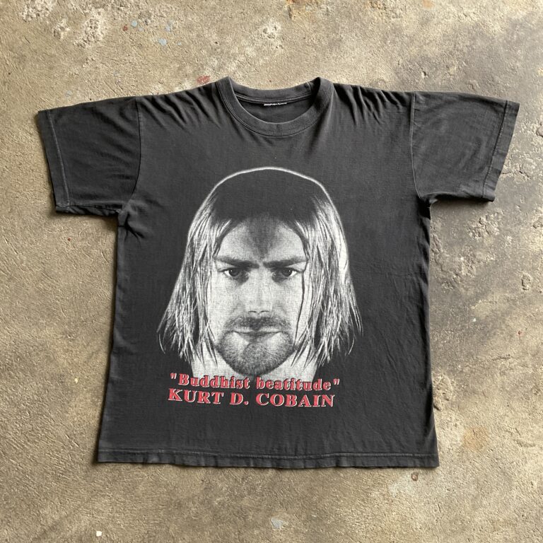 2000s Kurt Cobain Buddhist Beatitude Memorial T-Shirt