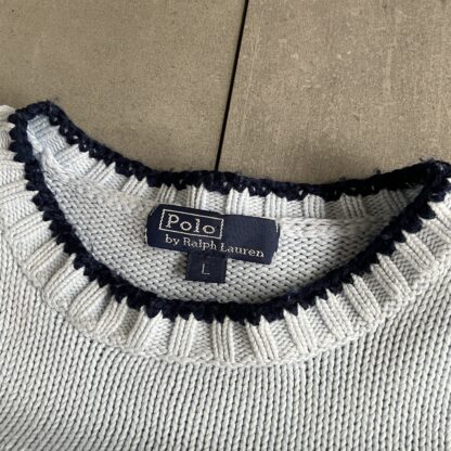 1990s Ralph Lauren Baby Blue Knitted Sweater - Image 2