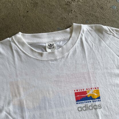 1990s Swiss Alpine Marathon Adidas T-Shirt - Image 4