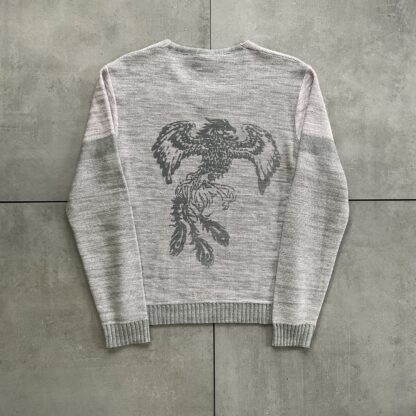 2000s Oakley Painted Butterfly Tattoo Knitted Sweater - Image 4