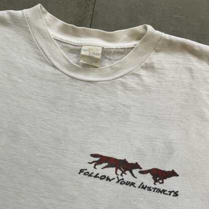 1994 Red Wolf Follow Your Instinct T-Shirt - Image 2