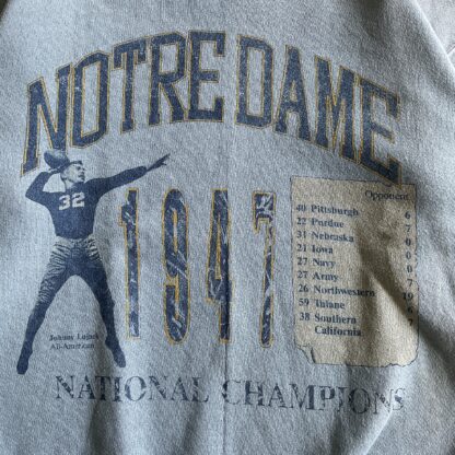1990s Notre Dame 1947 National Champions Sweatshirt - Image 2