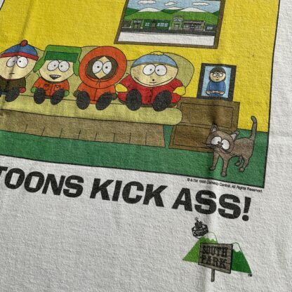 1998 South Park Cartoons Kick Ass T-Shirt - Image 2
