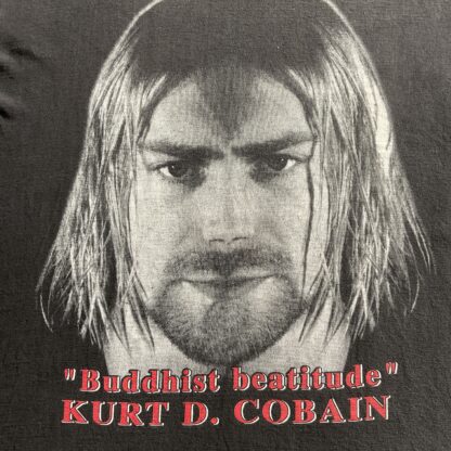 2000s Kurt Cobain Buddhist Beatitude Memorial T-Shirt - Image 2