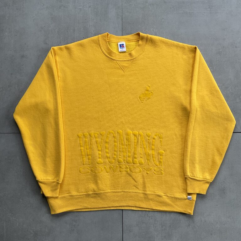 1990s Wyoming Cowboys Mustard Sweater