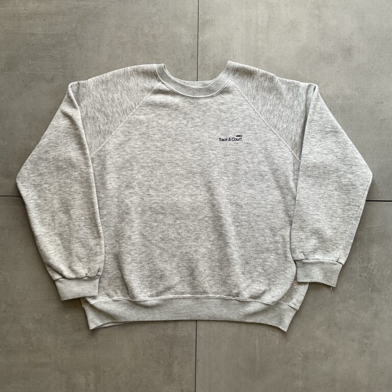 1990s Track & Court Heather Grey Sweater