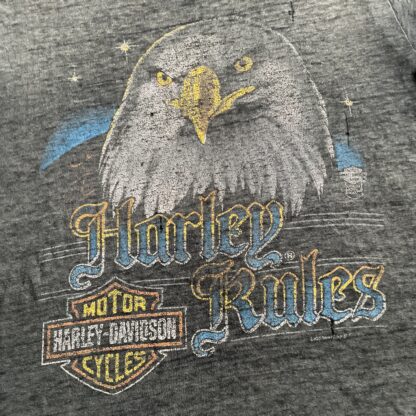 1980s Harley Davidson Harley Rules 3D Emblem T-Shirt - Image 2