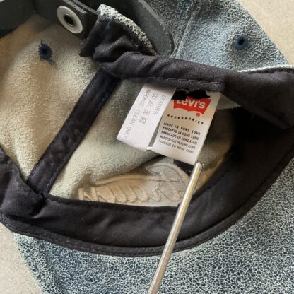 1990s Levis Strauss Leather Cap - Image 4