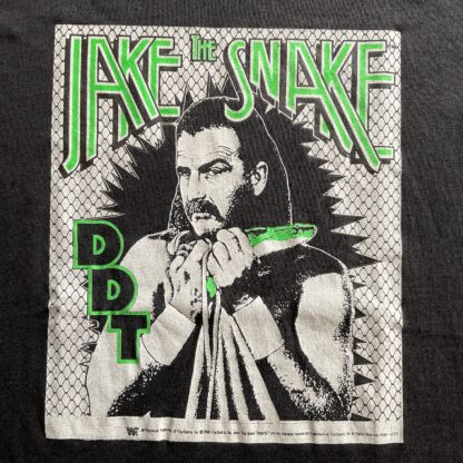 1990 Jake The Snake Wrestling WWF T-Shirt - Image 2