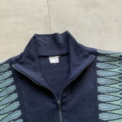 1980s Psychedelic Patterned Zip-Up Sweater - Image 2