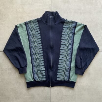 1980s Psychedelic Patterned Zip-Up Sweater