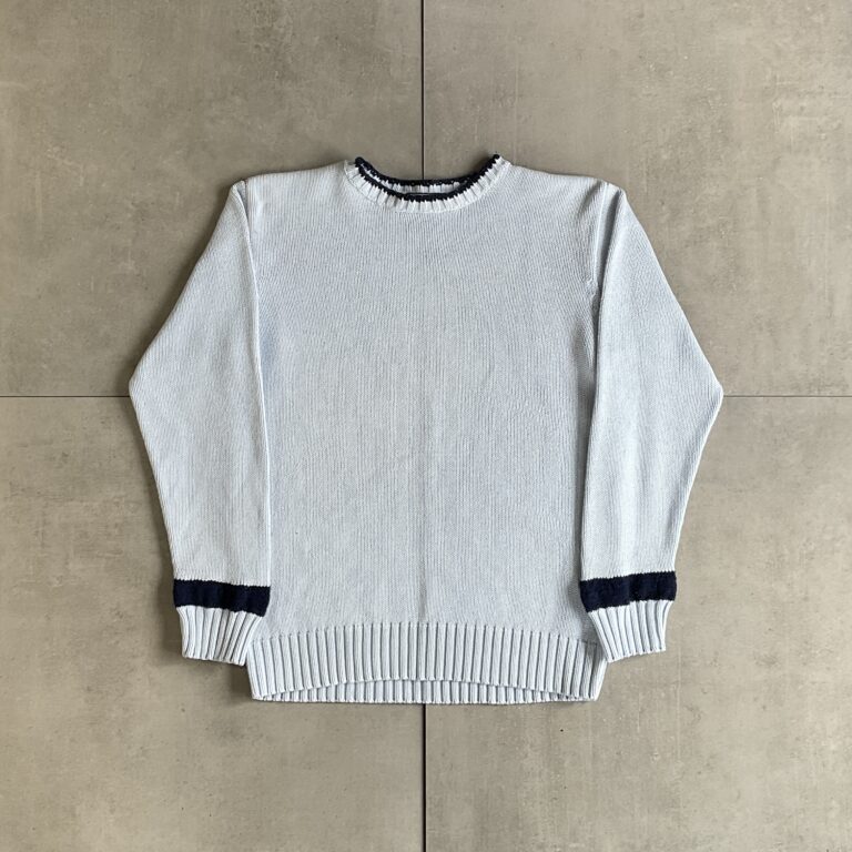 1990s Ralph Lauren Baby Blue Knitted Sweater