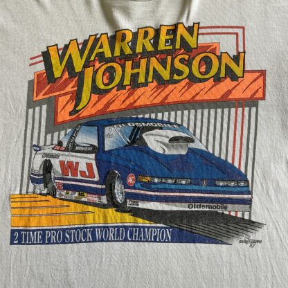 1990s Warren Johnston Drag Racing T-Shirt - Image 2