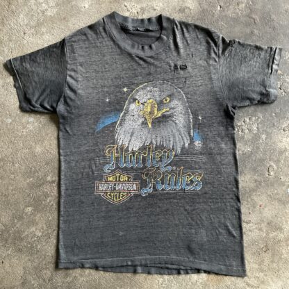 1980s Harley Davidson Harley Rules 3D Emblem T-Shirt