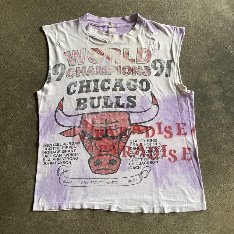 1991 Chicago Bulls World Champions Cut Off T-Shirt