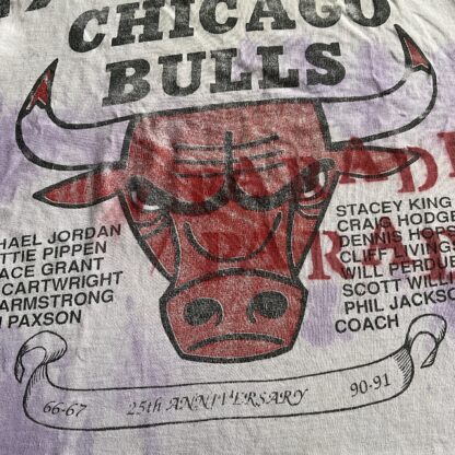 1991 Chicago Bulls World Champions Cut Off T-Shirt - Image 2
