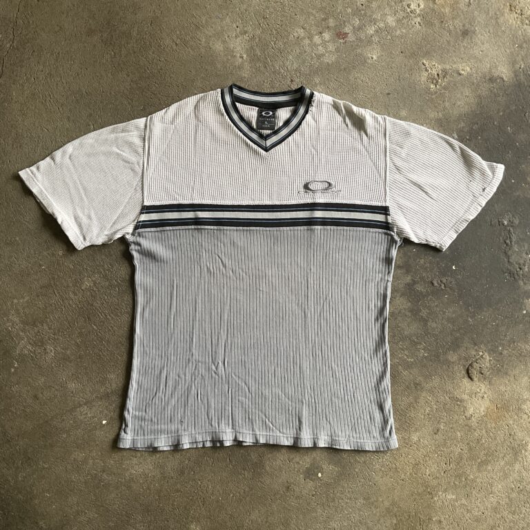 2000s Oakley Software Waffle Polo T-Shirt