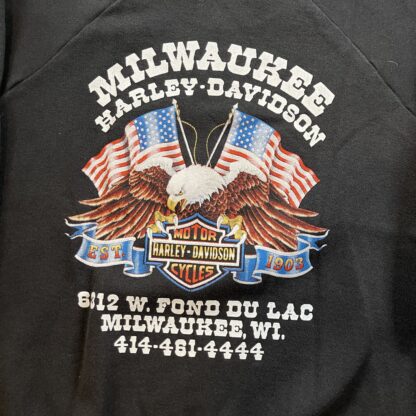 1989 3D Emblem Genuine Motorcycles Milwaukee Sweater - Image 5