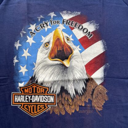 1988 Harley Davidson A Cry For Freedom T-Shirt - Image 2