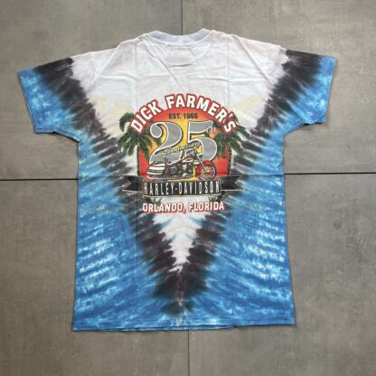 1991 Harley Davidson Anniversary Tie Dye T-Shirt - Image 4