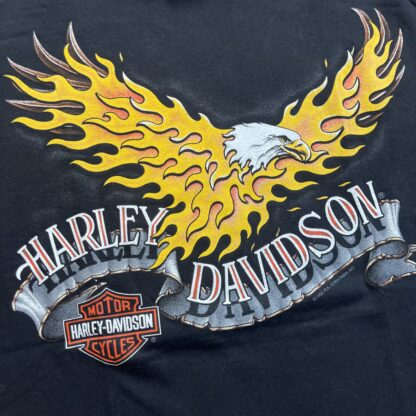 1992 Harley Davidson Fiery Winged Eagle T-Shirt - Image 2