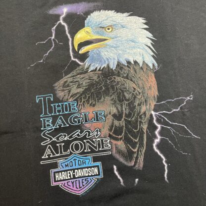 1994 Harley Davidson The Eagle Soars Alone T-Shirt - Image 2